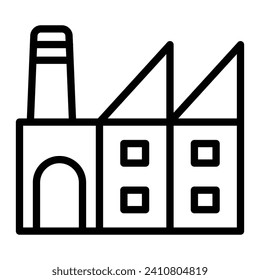 Diseño de iconos de línea de vector de fábrica