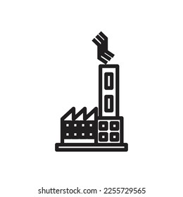 factory vector line new icon