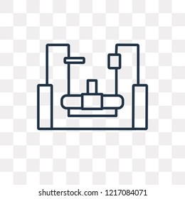 Factory vector outline icon isolated on transparent background, high quality linear Factory transparency concept can be used web and mobile