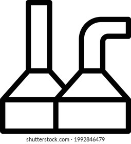 factory vector thin line icon