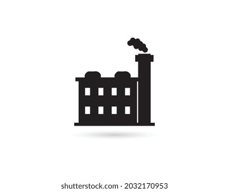 Factory vector web icon vector isolated on white background
