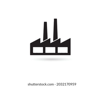 Factory vector web icon vector isolated on white background