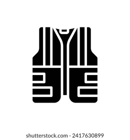 Factory Vest Filled Icon Vector Illustration
