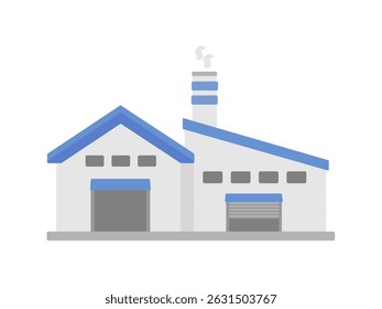 Factory warehouse building illustration material