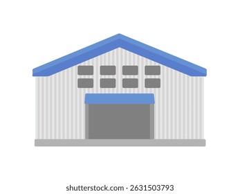 Material de ilustración de construcción de almacén de fábrica