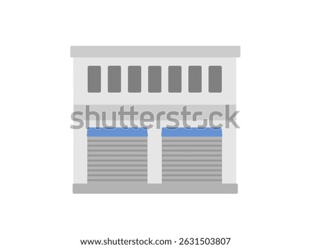 Factory warehouse building illustration material