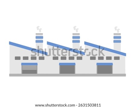 Factory warehouse building illustration material