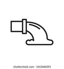 factory waste icon, logo template