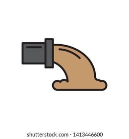factory waste icon, logo template