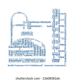 factory word cloud. tag cloud about factory.