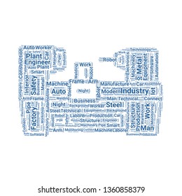 factory word cloud. tag cloud about factory.