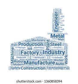 factory word cloud. tag cloud about factory.