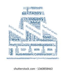 factory word cloud. tag cloud about factory.