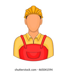 Factory worker icon in cartoon style isolated on a white background vector illustration