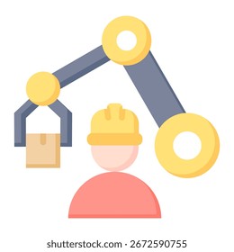 Elemento de ícone do trabalhador de fábrica para design