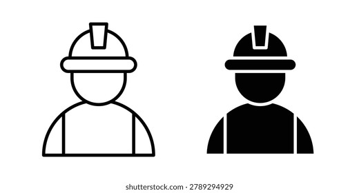 Factory Worker Icon vector symbol design set for web