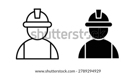 Factory Worker Icon vector symbol design set for web