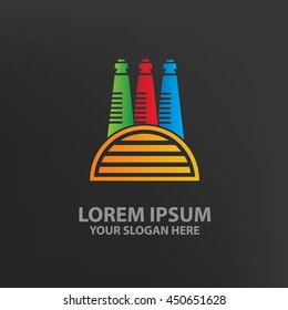 Factory,industry design,logo template,clean vector