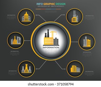 Factory,Industry Infographics Design,clean vector
