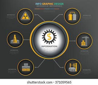 Factory,Industry Infographics Design,clean vector