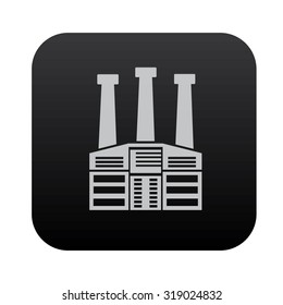 Factory,industry on black button blackboard,vector