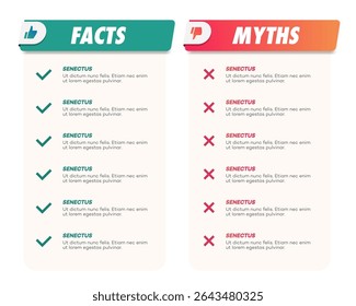 Facts and Myths background modern style