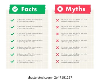 Facts and myths banner trendy style