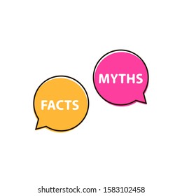 Facts And Myths Icon Speech Bubbles