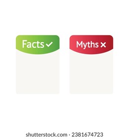 Facts And Myths Icon Vector Design.