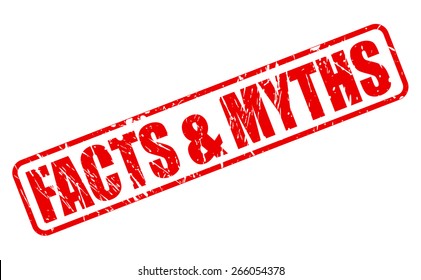 Facts and Myths red stamp text on white