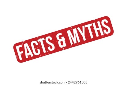 Facts  Myths rubber grunge stamp seal vector