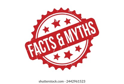 Facts  Myths rubber grunge stamp seal vector