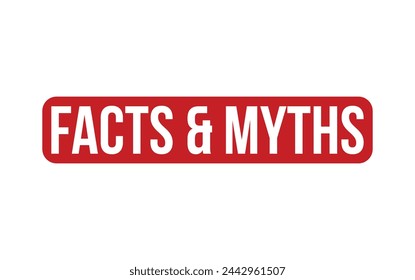 Facts  Myths Rubber Stamp Seal Vector