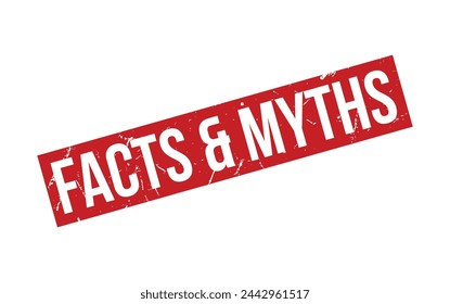 Facts  Myths Rubber Stamp Seal Vector