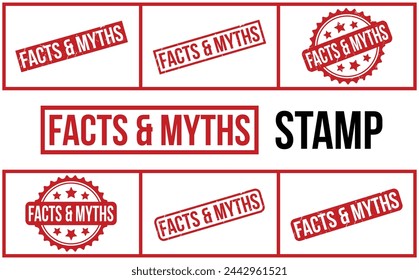 Facts  Myths Rubber Stamp Set Vector