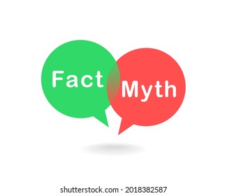 Facts myths sign. True or false facts bubble. Illustration vector