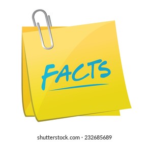 facts post memo illustration design over a white background