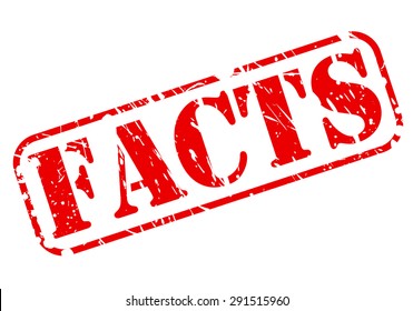 Facts red stamp text on white