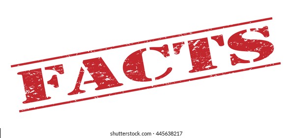 facts vector stamp on white background