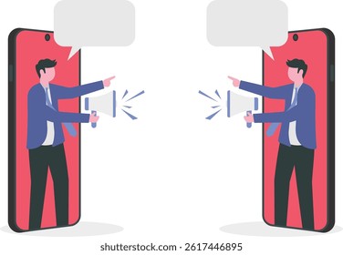 Facts versus fake news. megaphone hand business concept with text facts versus fake news

