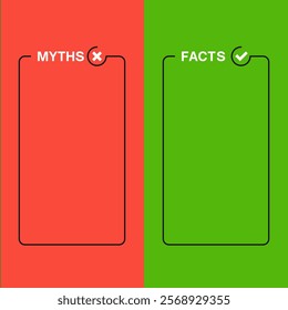 Facts vs Myths Background Vector Design