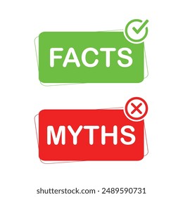 Facts vs Myths Banner Design Facts Myths Badges