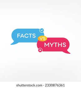 Facts VS myths. Concept of thorough fact-checking or easy comparison of evidence