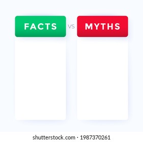 facts vs myths vector banner design