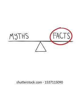 Facts word with hand drawn concept illustration