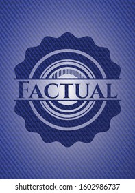 Factual Emblem Denim Texture Vector Illustration Stock Vector (Royalty ...