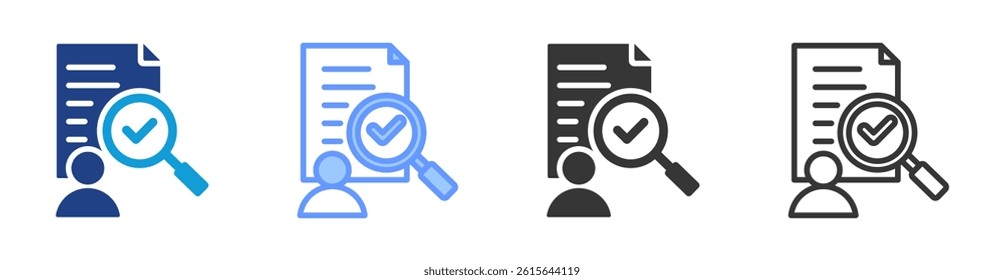 Factual icon set multiple style collection