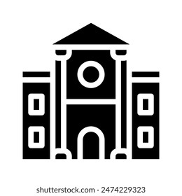 Faculty building icon. with a soild style. Suitable for use on websites, UI and mobile apps.