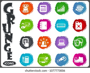 Faculty of mechanics vector icons for user interface design