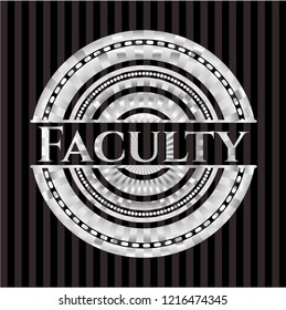 Faculty silvery shiny badge